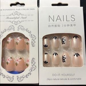 Two (2) Sets of Press on Nails Medium length